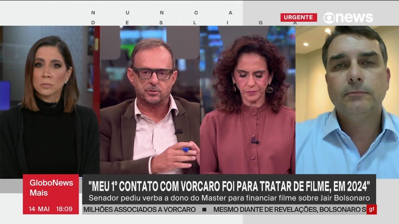 Flávio Bolsonaro diz que tinha contrato de confidencialidade com Vorcaro sobre filme: 'Agora não tem mais como negar'
