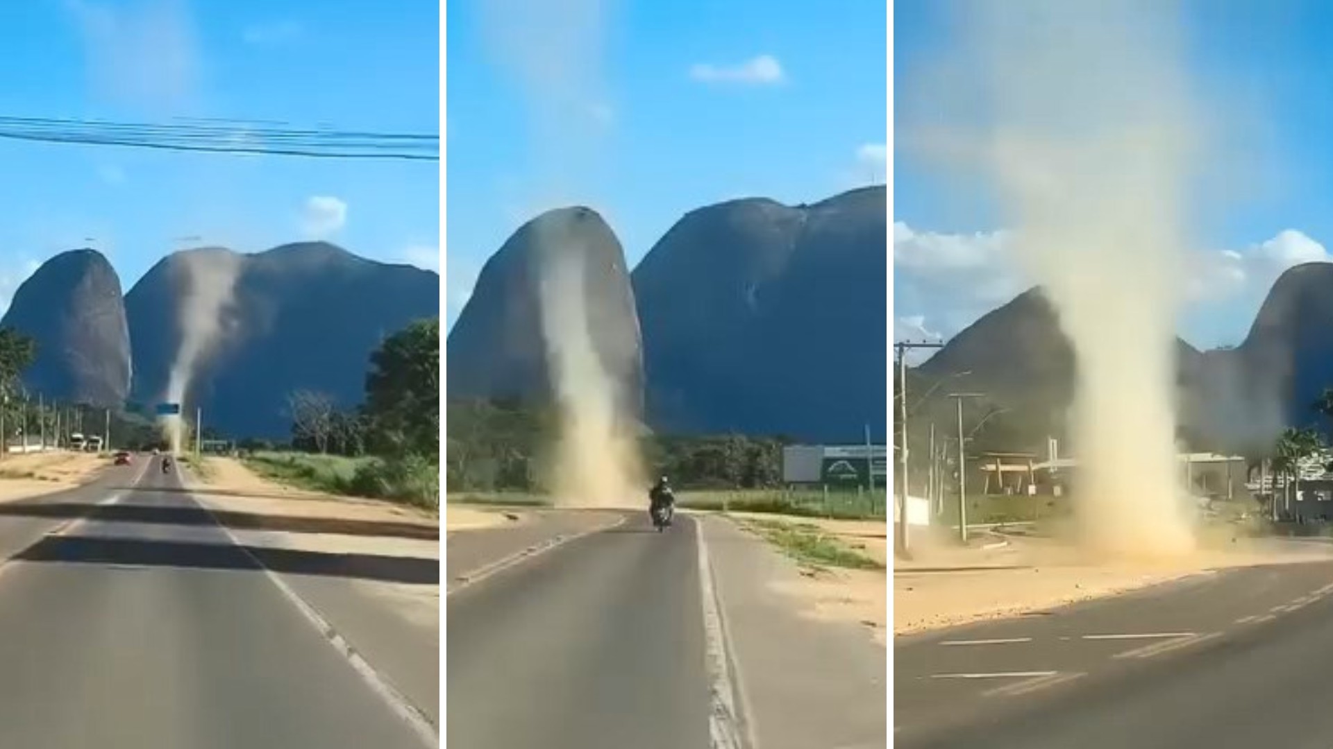 VÍDEO: diabo de poeira ou rastro de saci? Redemoinho chama atenção no ES