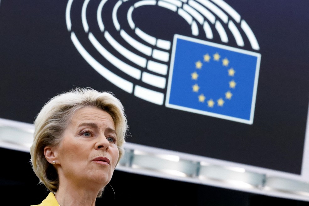 Presidente da Comissão Europeia, Ursula von der Leyen — Foto: Yves Herman/REUTERS