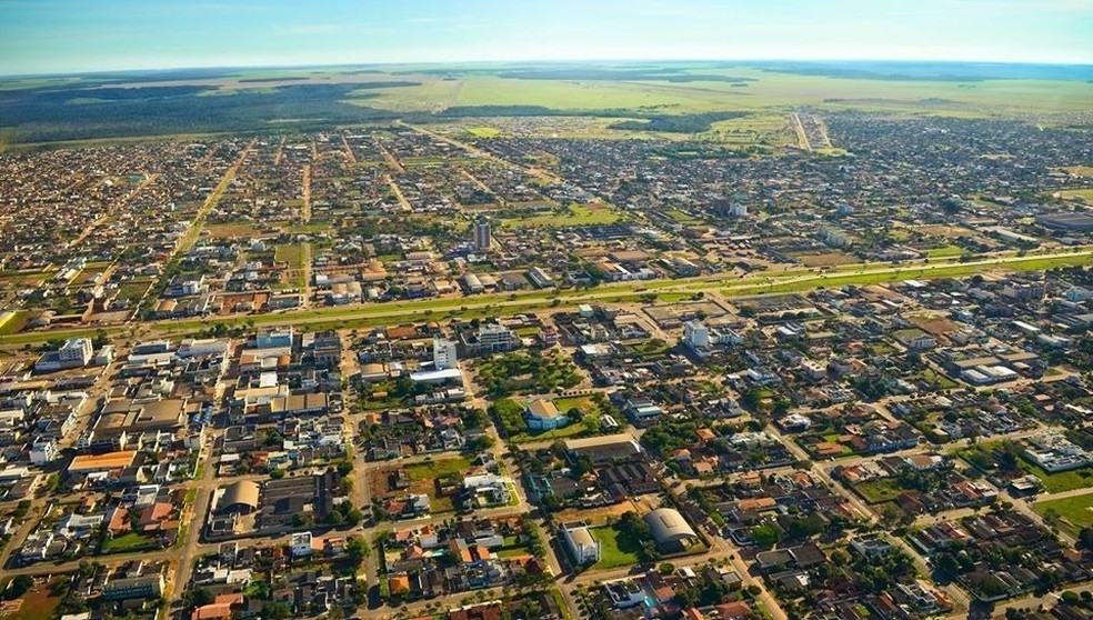 Cidade de Vilhena (RO); vista aérea de Vilhena — Foto: Semcom/Prefeitura de Vilhena