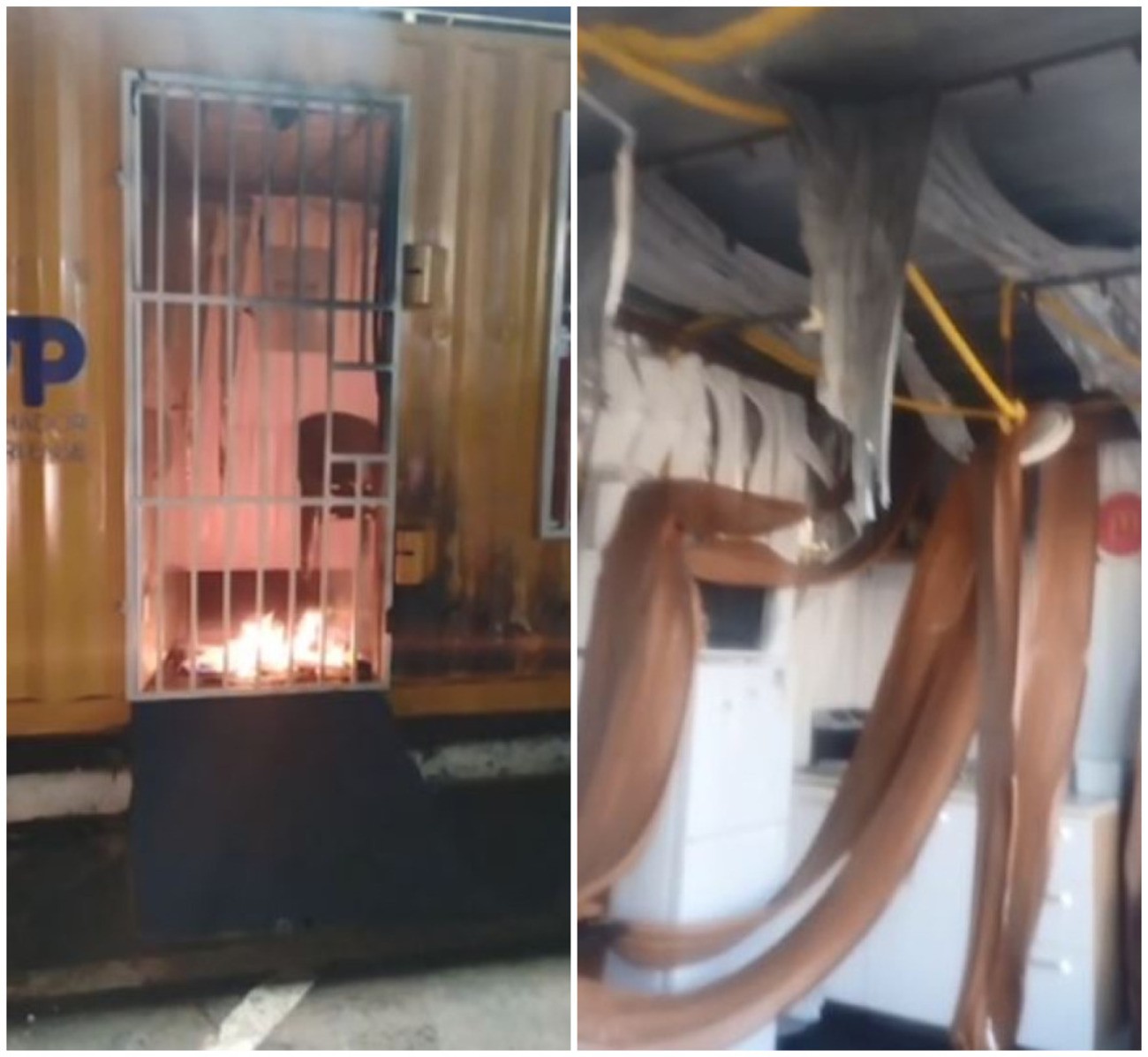 VÍDEO: Incêndio destrói parte de ponto de descanso de motoboys no interior de SP