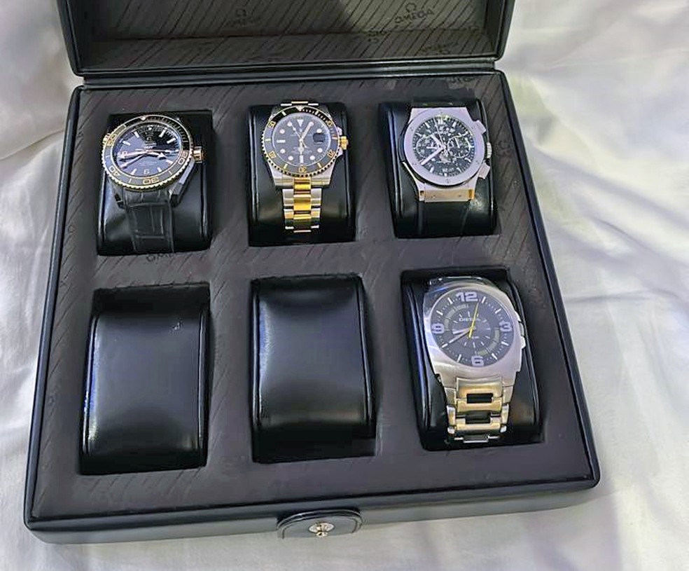 Relógios apreendidos na Operação Fantasos — Foto: Divulgação/PF