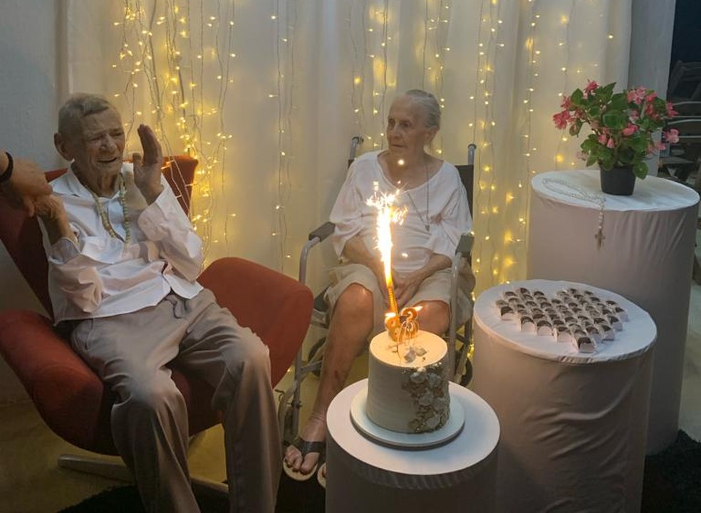 Casal comemorou 83 anos de união em 2023, em Boa Viagem, no interior do Ceará — Foto: Acervo pessoal