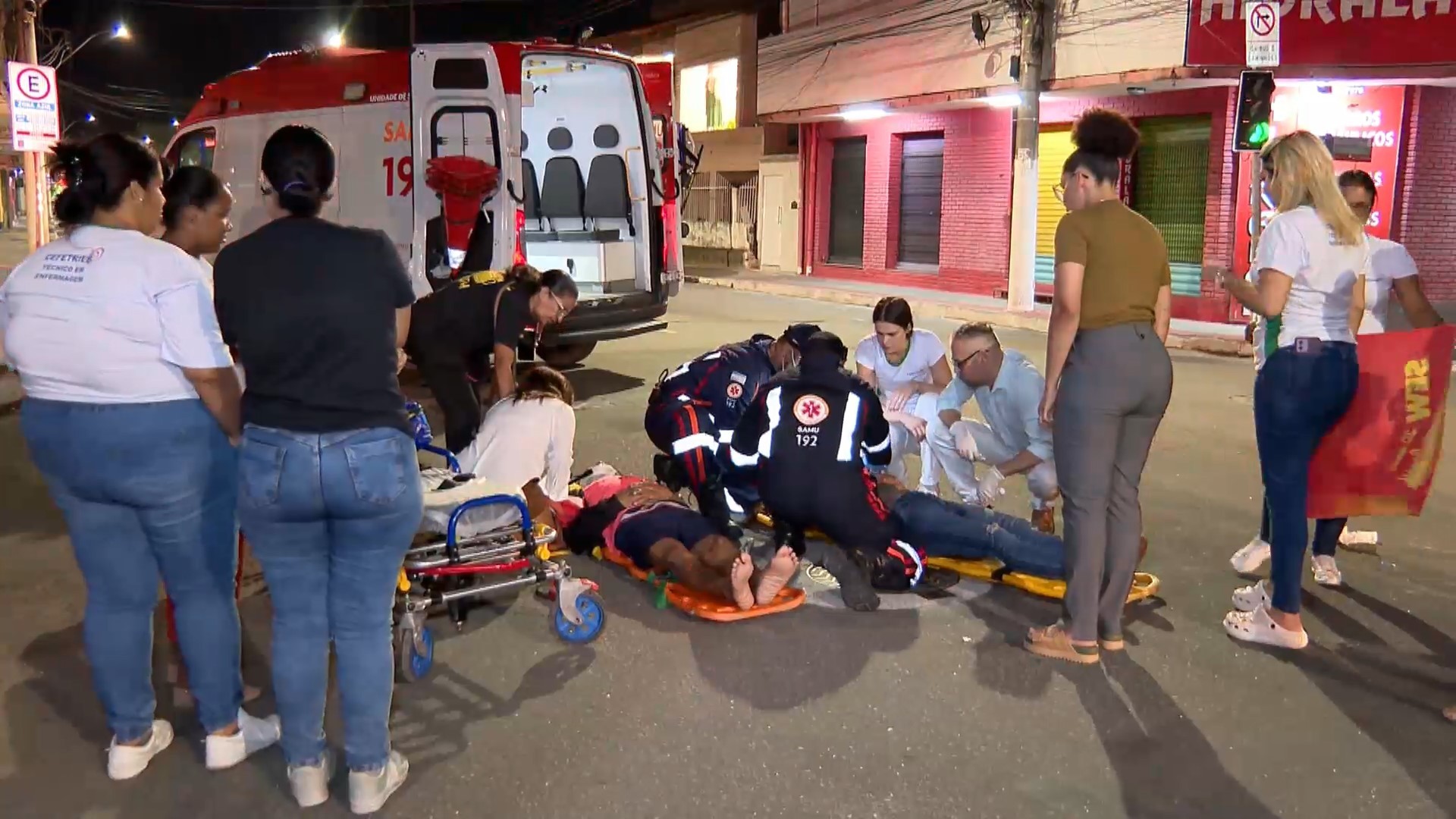 Três idosas são atropeladas por moto na faixa de pedestres em Vila Velha