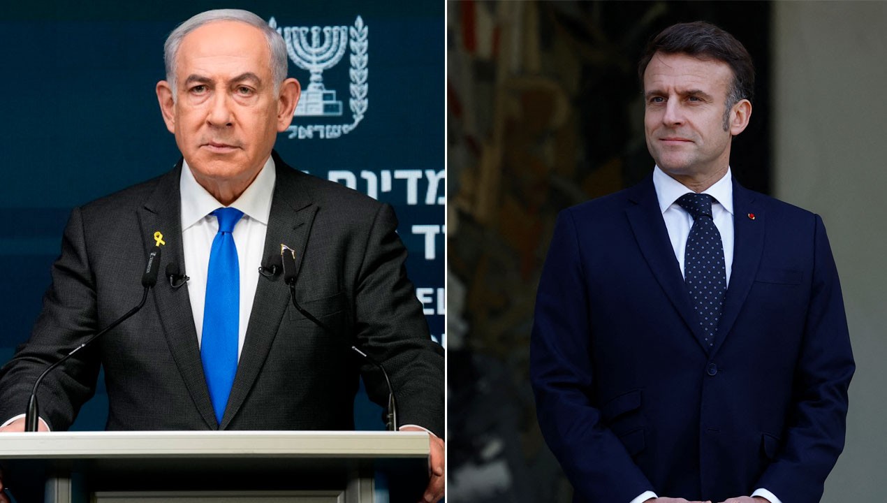 Primeiro-ministro de Israel acusa presidente da França de apoiar o grupo terrorista Hamas