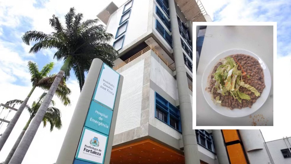 Alimentação fornecida pelo IJF tem sido alvo de críticas de funcionários e pacientes — Foto: Reprodução
