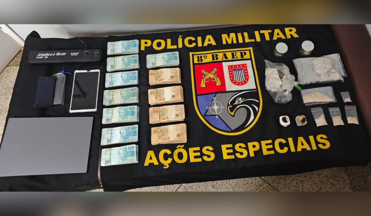 Jovem é preso com drogas e quase R$ 120 mil em dinheiro em Presidente Prudente