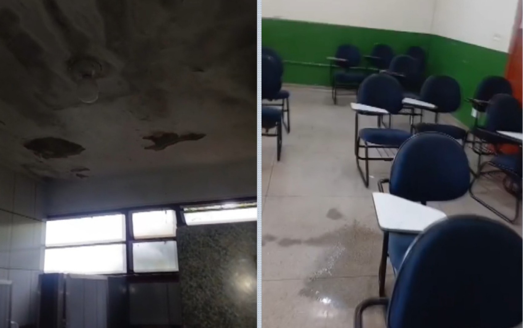 Pais reclamam de goteiras, mofo e piscina suja em escola municipal de Ribeirão Preto, SP