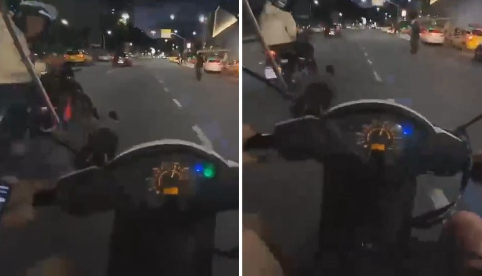 Celular de streamer tailandesa foi roubado em segundos durante transmissão na Zona Sul do Rio — Foto: Reprodução/ Redes sociais