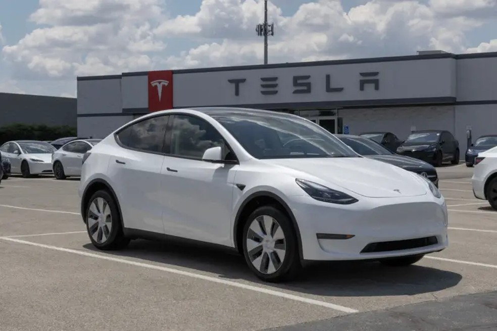 O Model Y da Tesla foi o carro mais vendido no mundo no ano passado — Foto: Getty Images via BBC