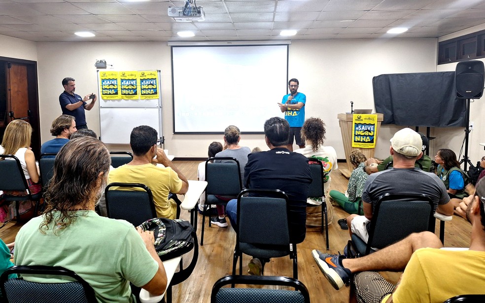 Reunião no ICMBio discutiu riscos do leilão — Foto: Ana Clara Marinho/TV Globo