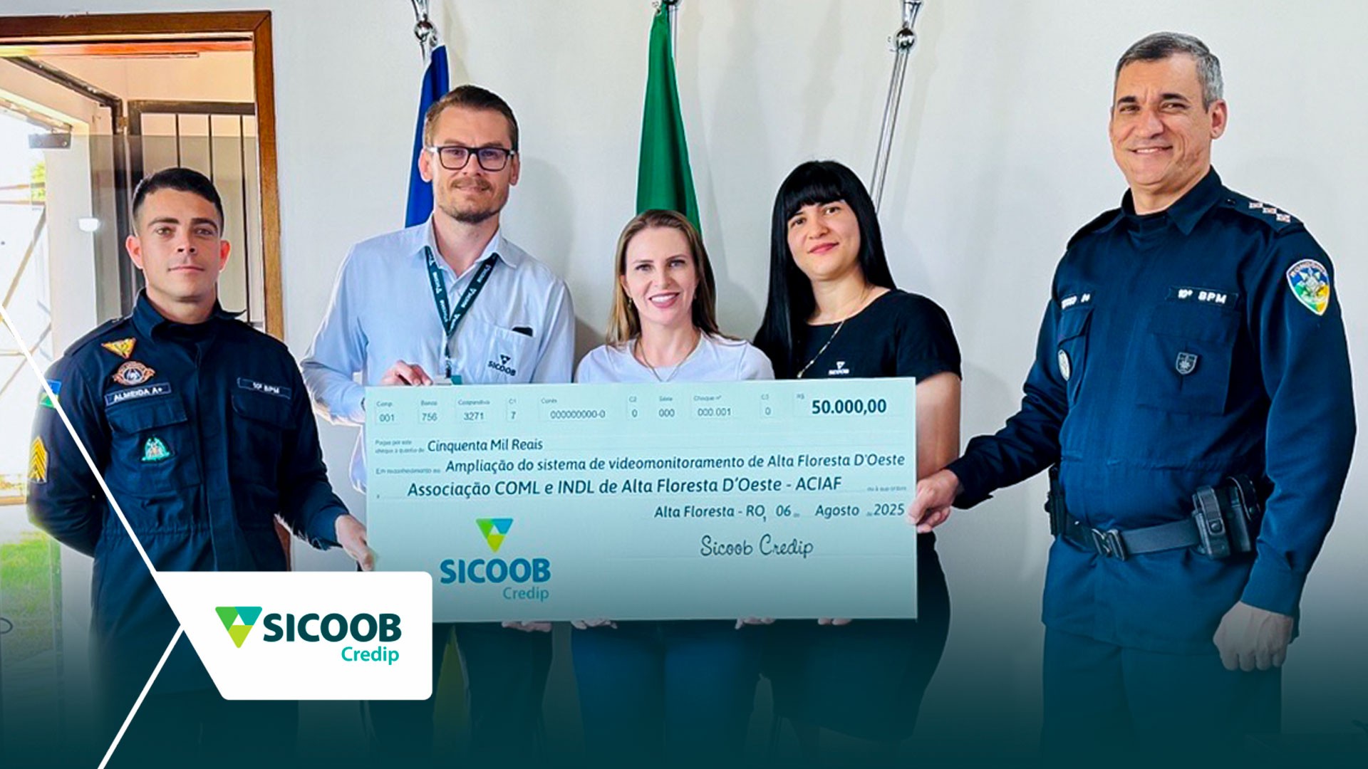 Sicoob Credip apoia expansão do sistema de videomonitoramento em Alta Floresta