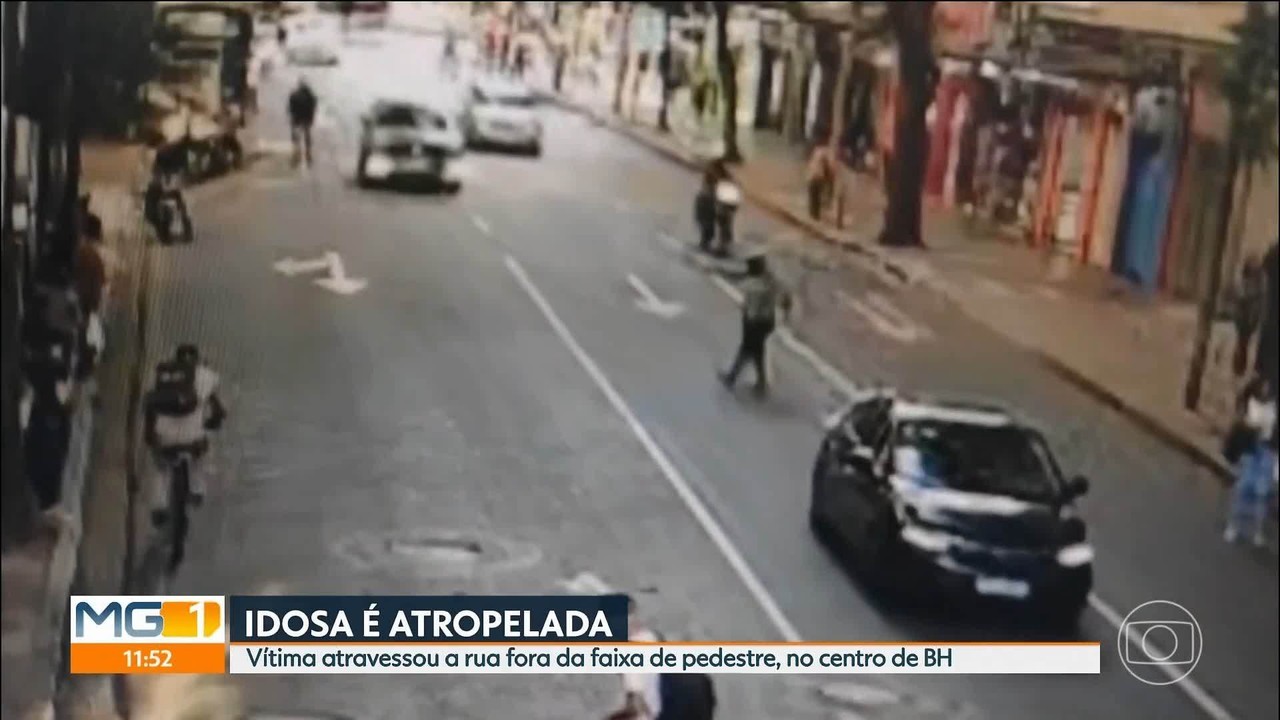 Câmeras flagram atropelamento de idosa no Centro de BH; veja vídeo