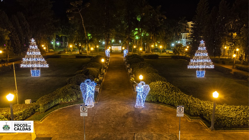 Veja como ficou a decoração de Natal em Poços de Caldas