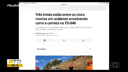Saiba oque é notícia no portal g1 Tocantins