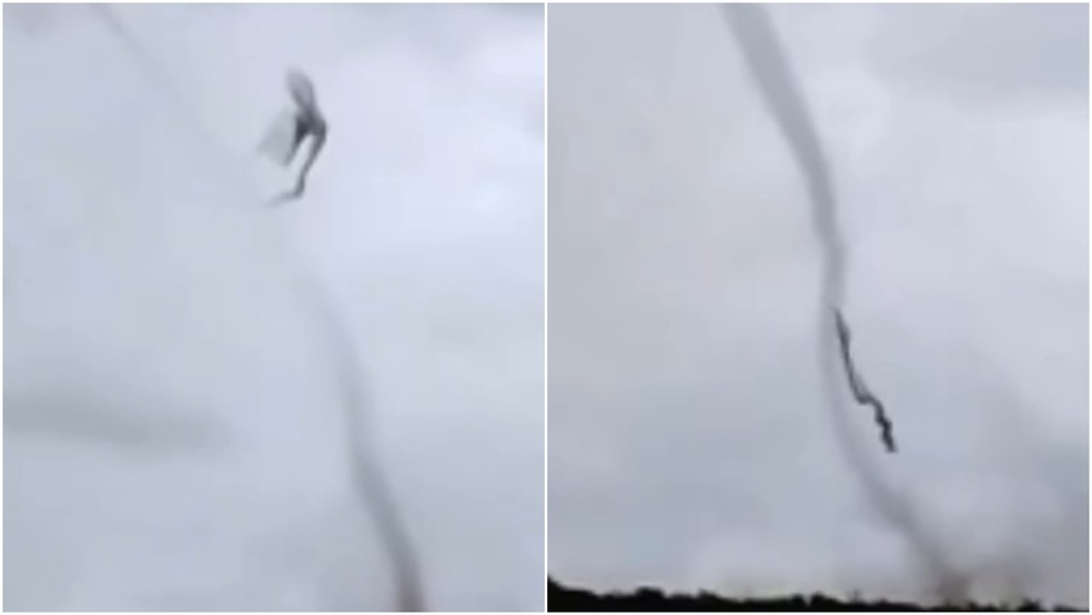 Tornado cria imagem 'fantasmagórica' e chama atenção no interior do Ceará — Foto: Arquivo pessoal