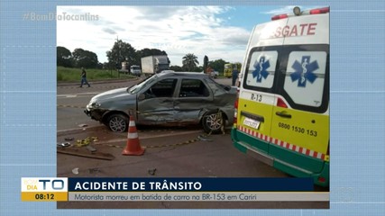Motorista morre em acidente na BR-253 em Cariri do Tocantins