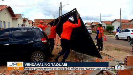 Prefeitura de Palmas contrata empresa para reparar danos causados por vendaval em Taquari