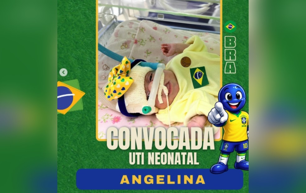 Uma das convocadas para a seleção da Santa Casa é a recém-nascida Angelina — Foto: Arquivo pessoal/Santa Casa de Itapeva