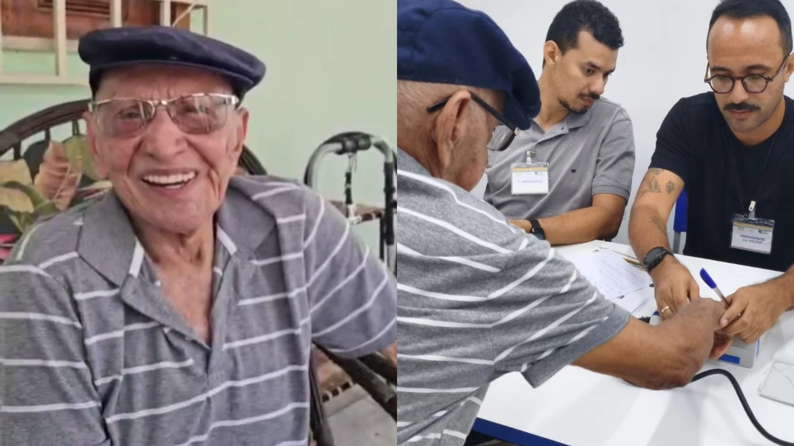 Eleição acirrada faz idoso de 97 anos votar após 25 anos sem ir às urnas no Piauí