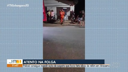 Policial de folga atira em suspeito que mantinha idosa refém em Miracema