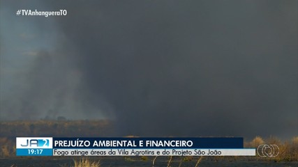 Fogo atinge áreas da Vila Agrotins e do projeto São João