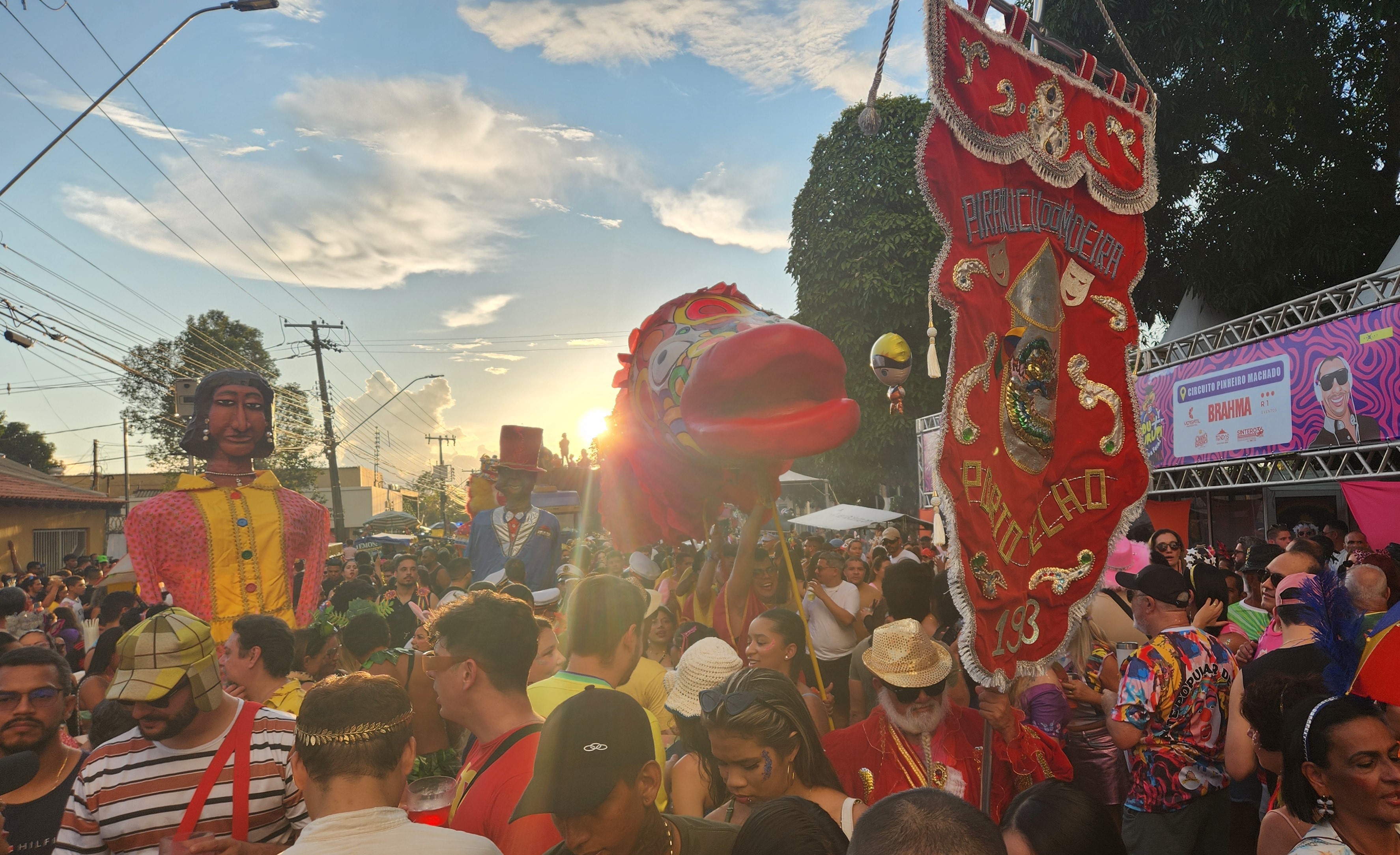 FOTOS: Bloco Pirarucu do Madeira arrasta multidão em Porto Velho