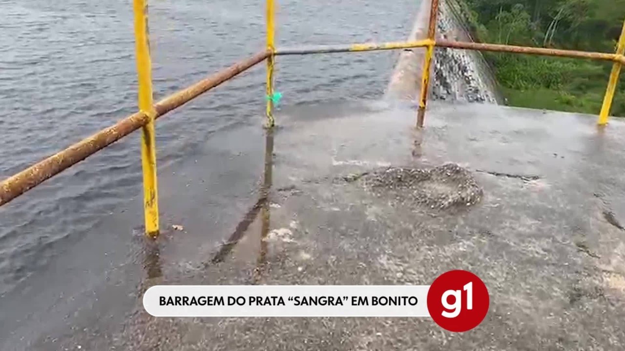 VÍDEO: barragem do prata ‘sangra’ em Bonito