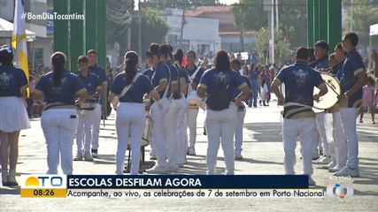 Escolas se apresentam no desfile cívico em Porto Nacional