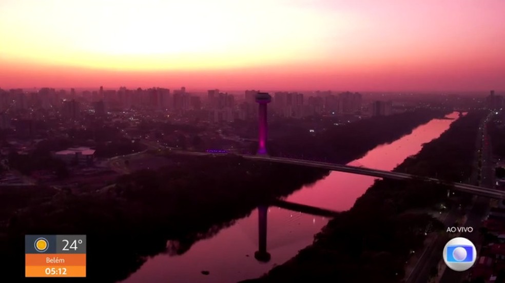 Teresina tem nascer do sol cor-de-rosa; calor deve chegar a quase 40 °C — Foto: Elbert Ribeiro/TV Clube