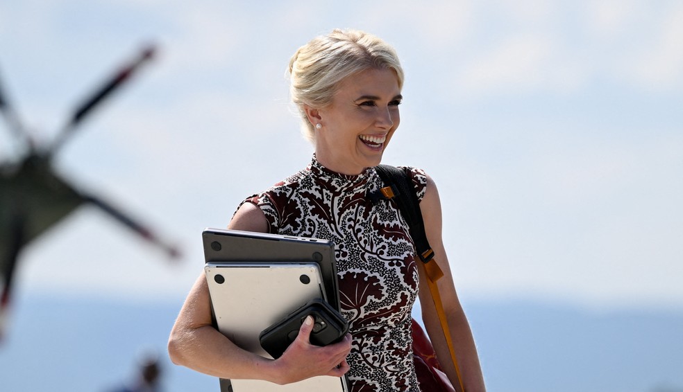 Natalie Harp, assessora de Trump — Foto: Daniel Heuer/Reuters