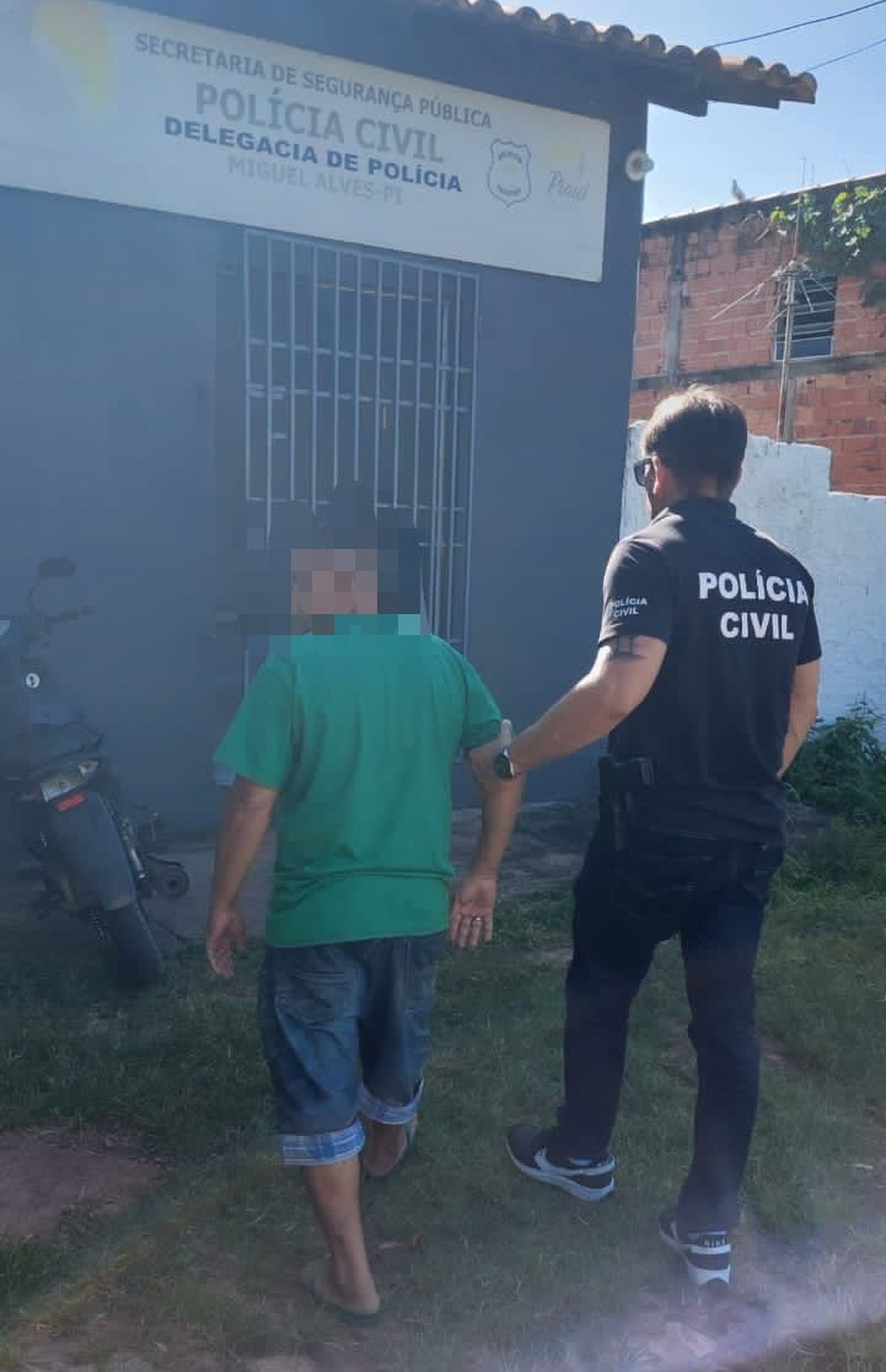 Suspeito de estuprar vizinha de 13 anos e ameaçá-la é preso em Miguel Alves — Foto: Divulgação /PC-PI