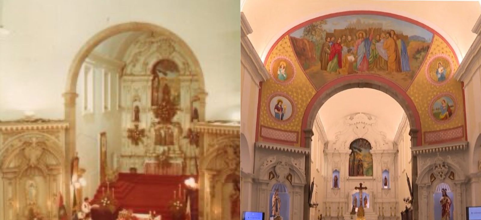 Restauração na Catedral Metropolitana de Florianópolis encontra pinturas de santos feitas há mais de 100 anos