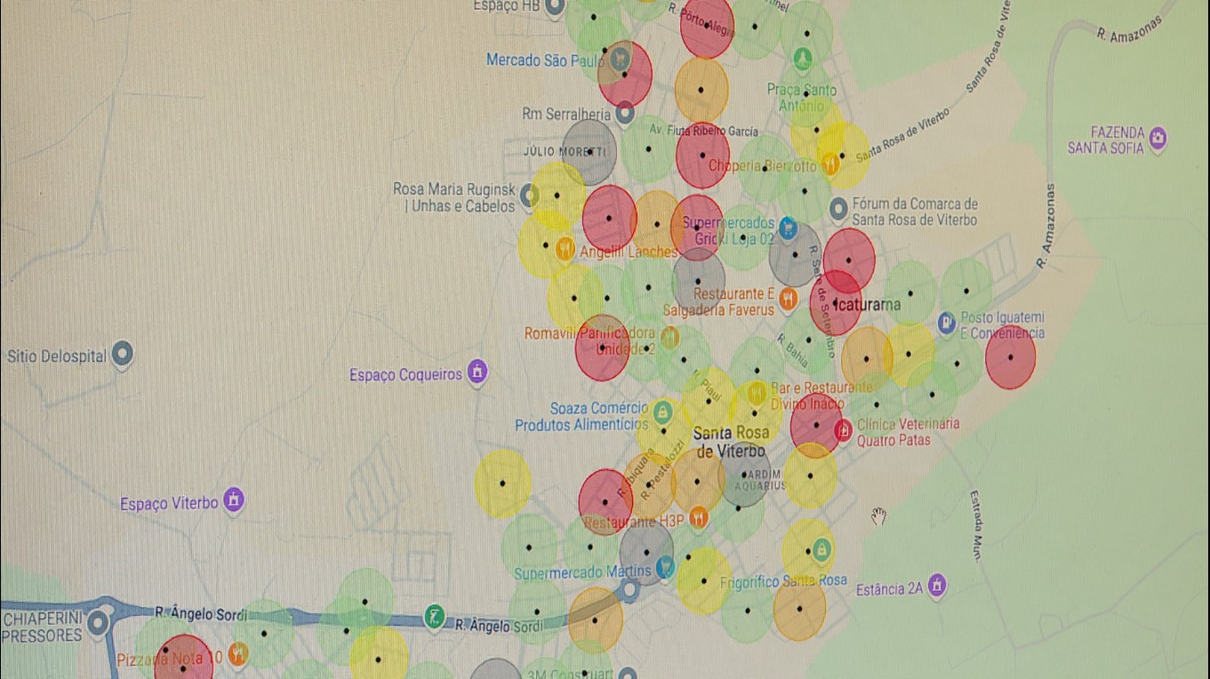 Santa Rosa de Viterbo usa tecnologia para mapear focos do Aedes aegypti e combater dengue