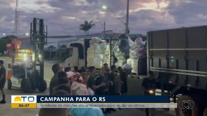 Toneladas de doações são arrecadas no Tocantins para vítimas no RS