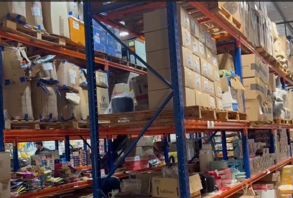 Depósito alvo da Polícia Federal em Campo Grande — Foto: Polícia Federal