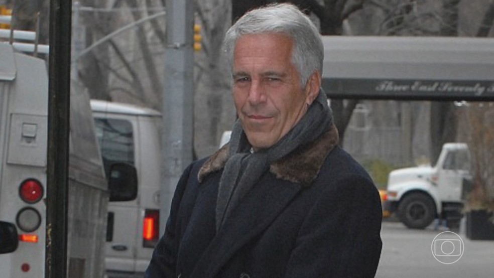 Jeffrey Epstein — Foto: Jornal Nacional/ Reprodução