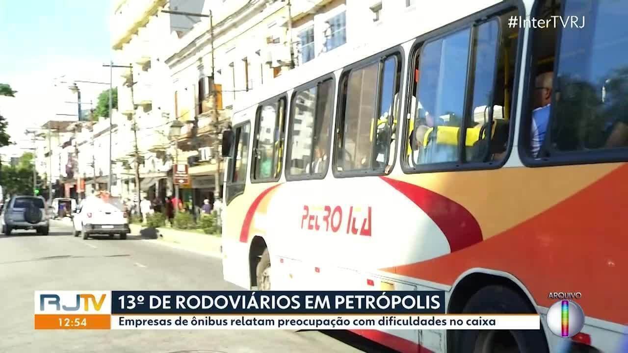 Rodoviários de Petrópolis temem ficar sem parcela do 13º salário 