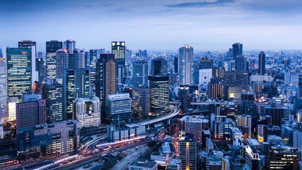 Imagem da cidade de Osaka, no Japão. — Foto: Getty Images 