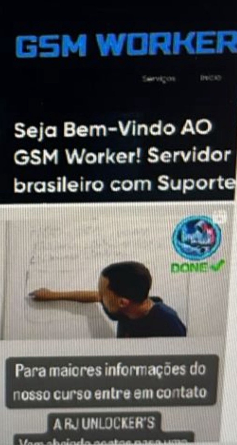 Segundo a polícia, Alan Gonçalves ensinava a debloquear aparelhos roubados — Foto: Reprodução/TV Globo