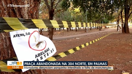 Moradores reclamam da falta de manutenção em praça da região norte de Palmas