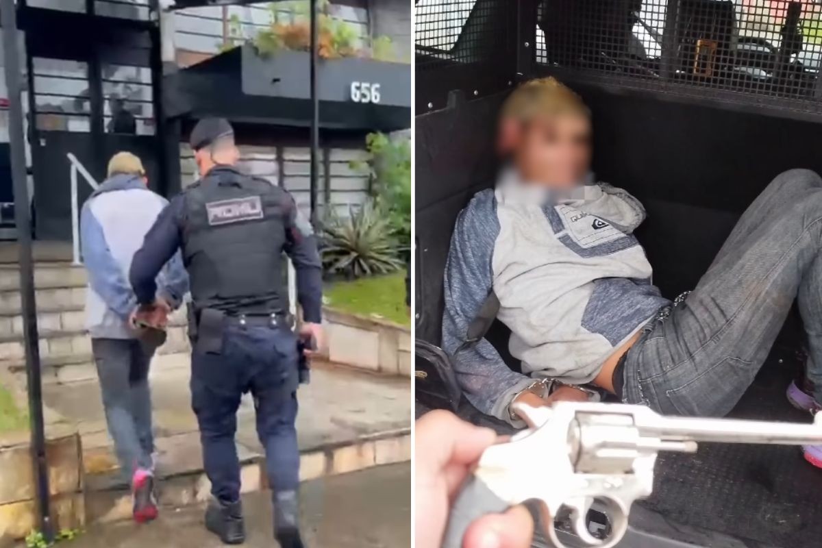Jovem com revólver na cintura é preso por porte ilegal de arma no litoral de SP
