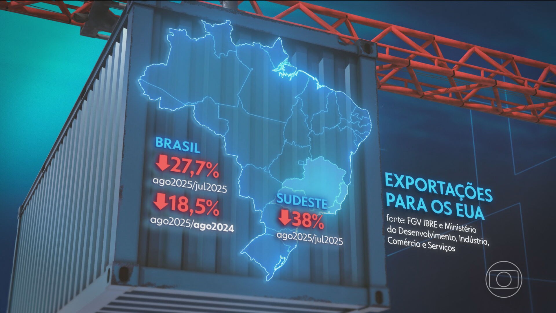 Estudo revela os diferentes graus de impacto do tarifaço americano em cada região brasileira