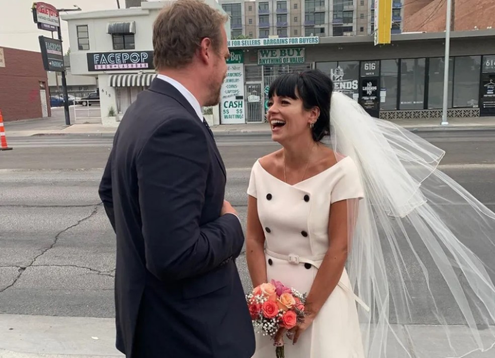 Lily Allen e David Harbour se casaram em 2020 — Foto: Reprodução/Instagram