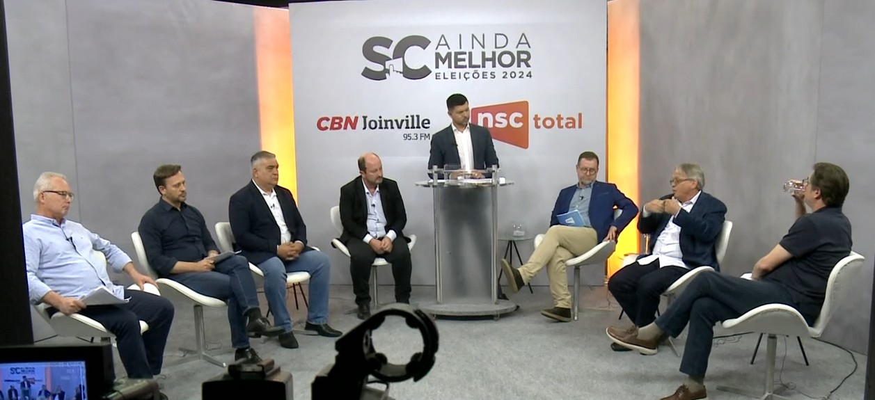 Eleições 2024: Primeiro debate em Joinville reúne 5 candidatos a prefeito na CBN