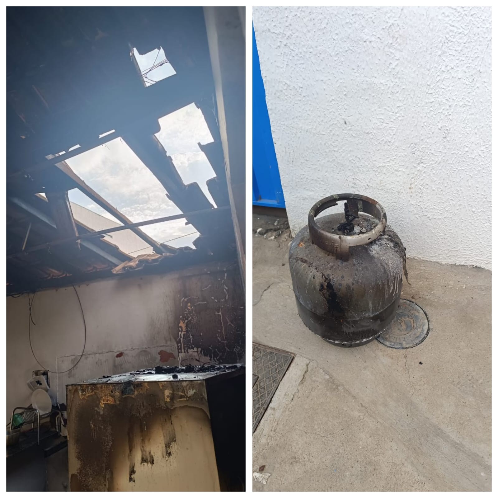 Incêndio atinge cozinha de casa em Montes Claros; fogo começou no botijão