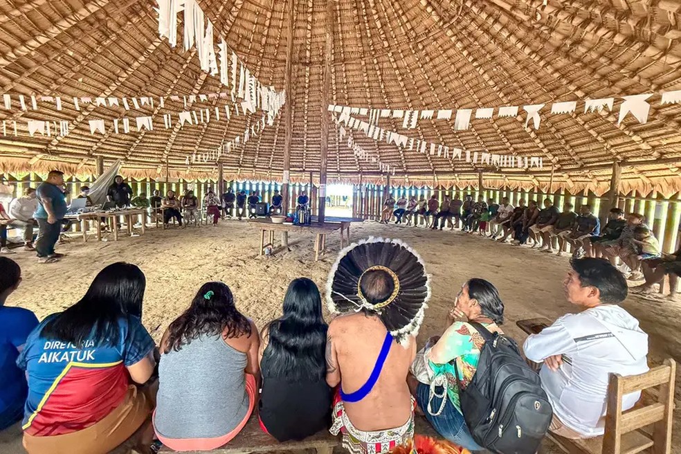 Caravana reúne de forma inédita representantes de 16 povos indígenas da etnorregião de Oriximiná — Foto: Jaelta Souza / Divulgação