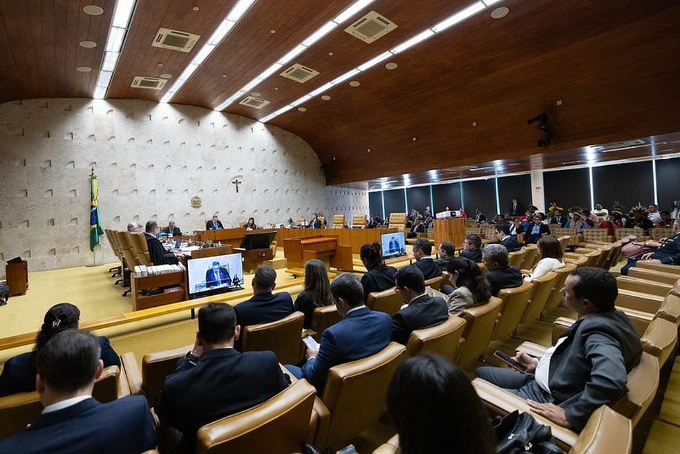 Ministro Luís Roberto Barroso preside sessão plenária no STF em 26 de junho de 2024. — Foto: Andressa Anholete/STF