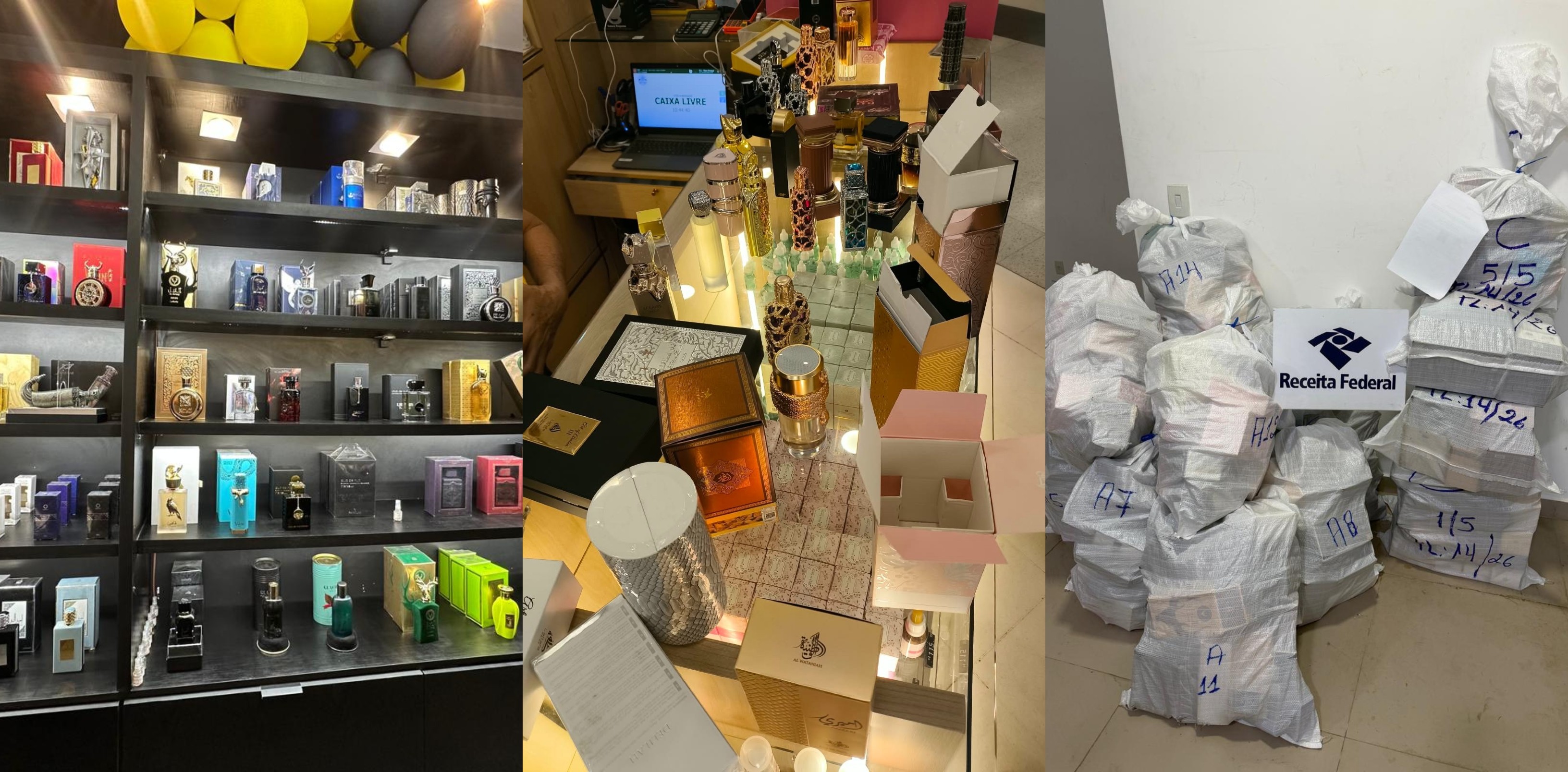 Receita Federal apreende mais de 300 perfumes importados sem nota fiscal em lojas de Boa Vista 