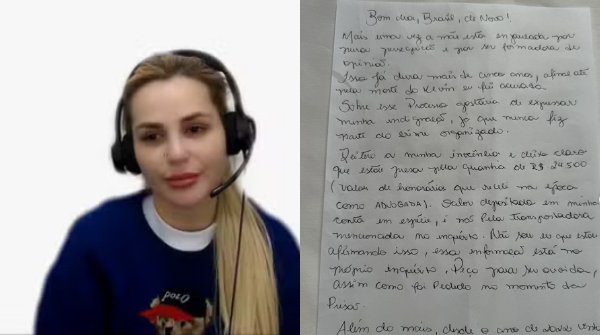 Deolane: em carta escrita na cadeia, influenciadora diz que está 'enjaulada por pura perseguição'